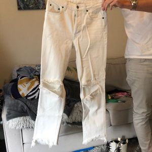 Carmar white boyfriend jean